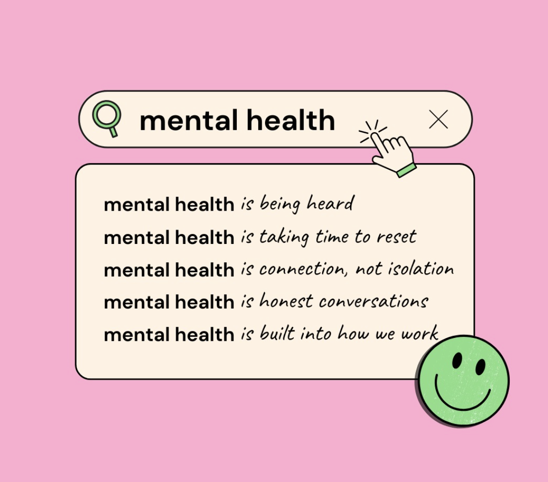 Mental health at work graphic